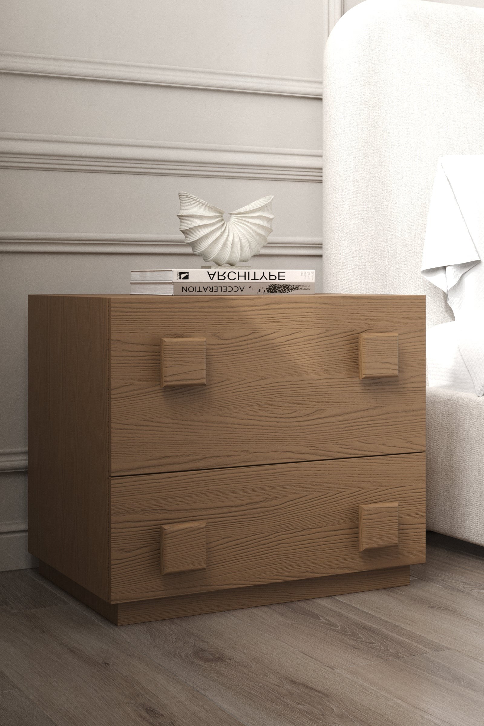 Tessera Honey Oak Bedside Cabinet - Image 3