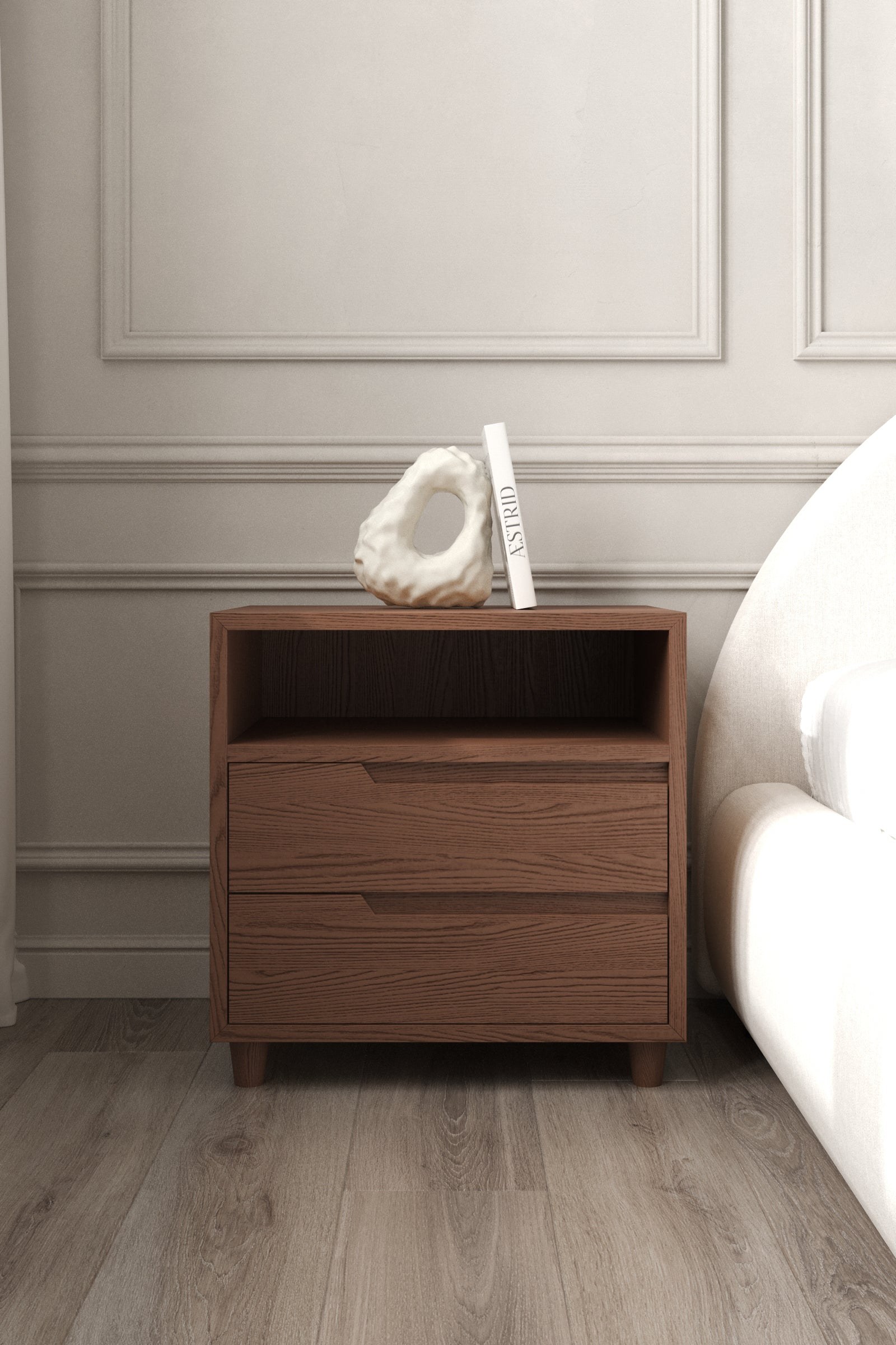 Lutra Dark Wood Bedside Cabinet