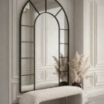 Arvane XL Black Window Arch Mirror (210x140CM)