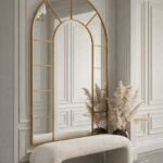 Arvane XL Gold Window Arch Mirror (210x140CM)