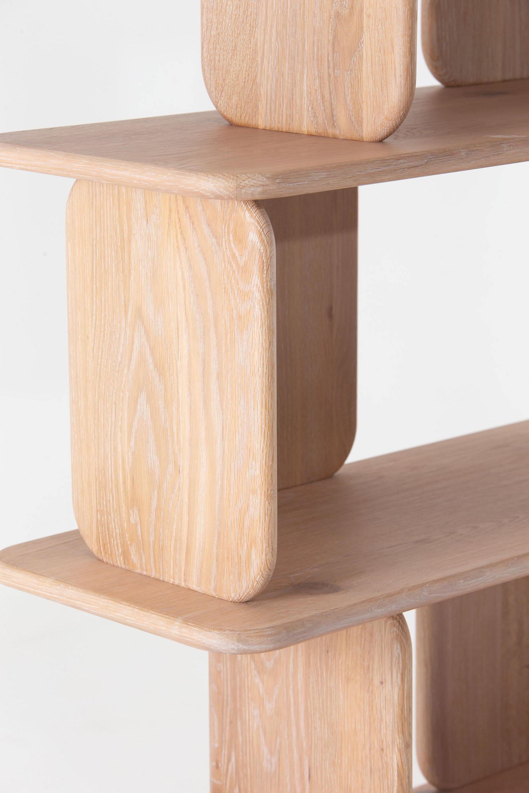 Lunova White Ash Wooden Bookcase - Image 4