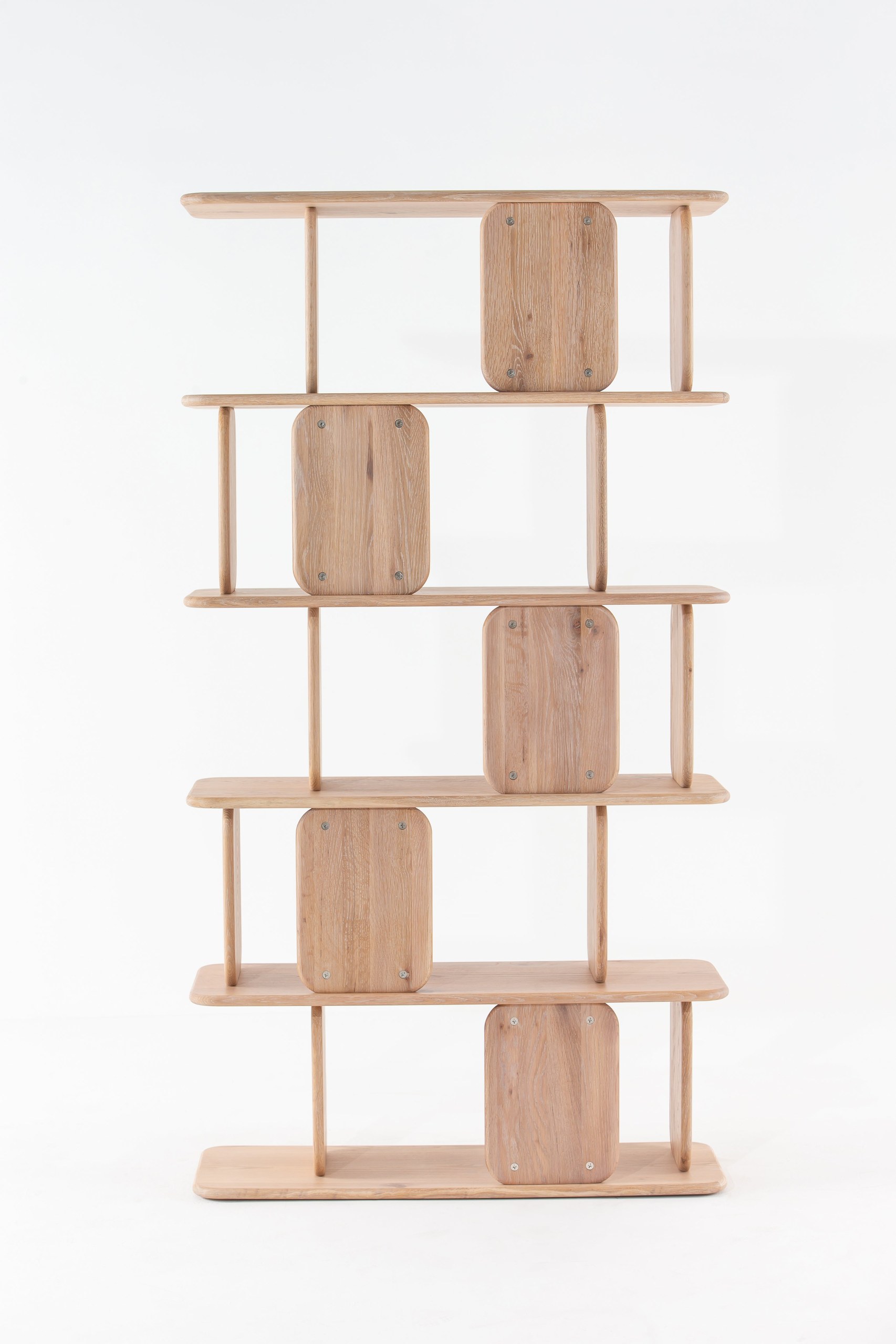 Lunova White Ash Wooden Bookcase - Image 6