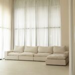 Orvella Light Beige Modular 4 Seater Sofa with Ottoman