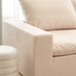 Orvella Light Beige Modular 4 Seater Sofa with Ottoman