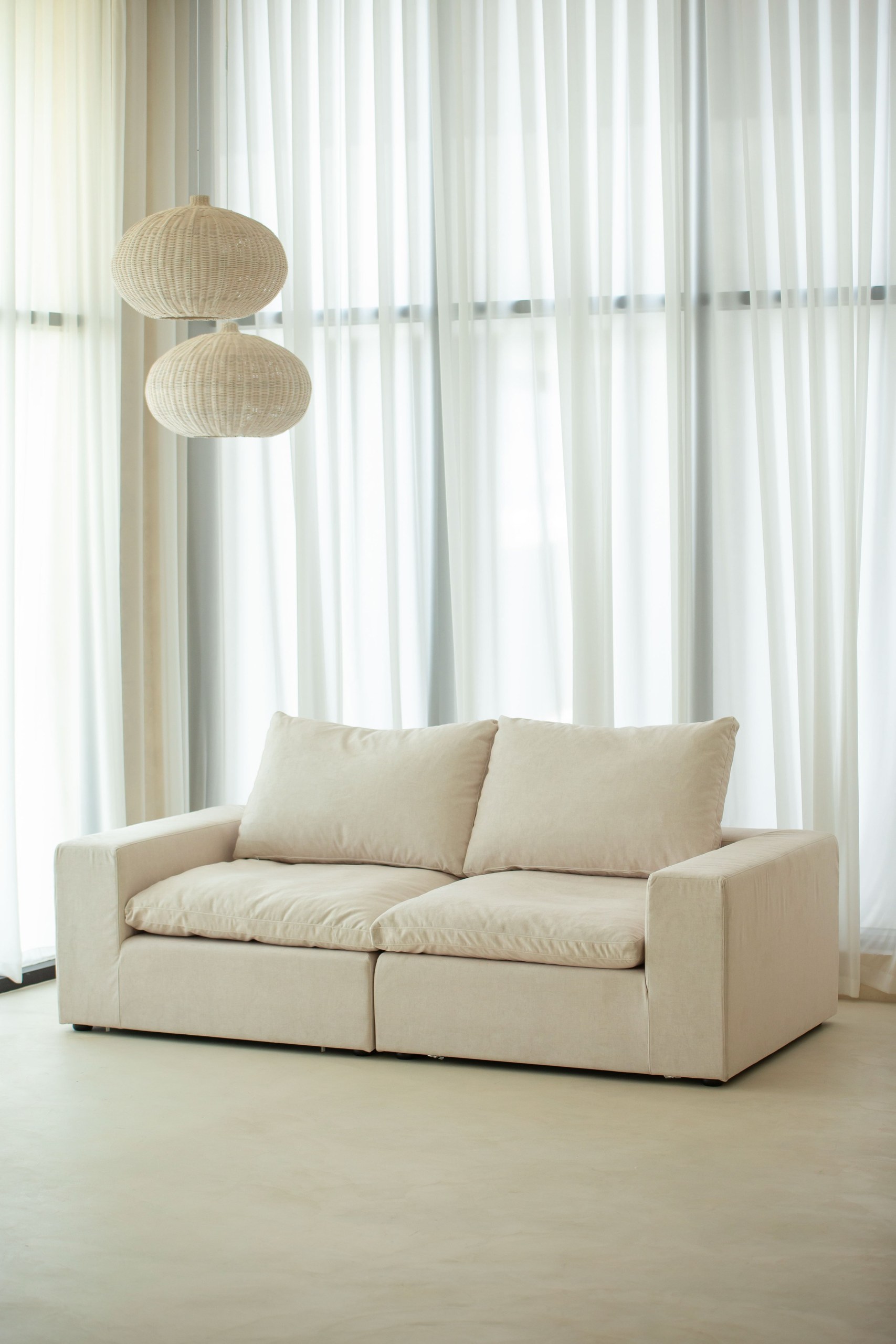 Orvella Light Beige 2 Seater Sofa - Image 3