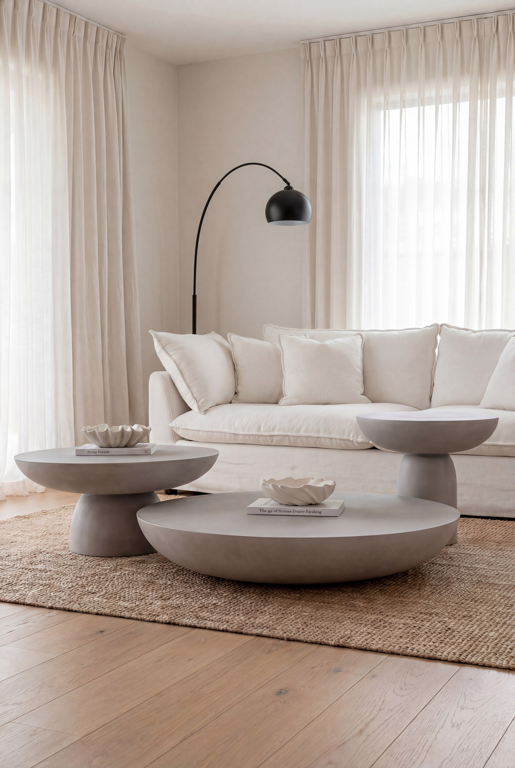 Mondo Ash Grey Concrete Coffee Table Set