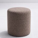Mira Earthy Brown Round Pouf