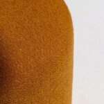 Mira Orange Boucle Round Pouf