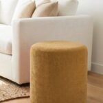 Mira Mustard Yellow Round Pouf