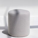 Mira Ash Grey Round Pouf
