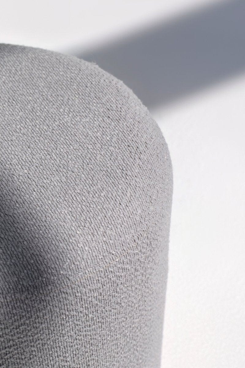 Mira Ash Grey Round Pouf - Image 2