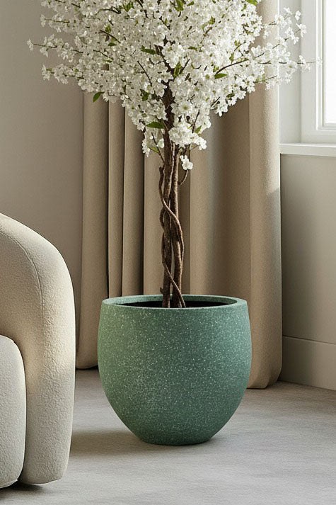 Elva Green Terrazzo Concrete Pot