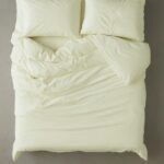 Cream Premium High-quality Plain Bed Sheet Duvet Cover and Pillow Cases Set
