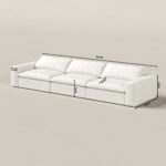 Orvella Off White 3 Seater Sofa