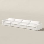 Orvella Off White 4 Seater Sofa