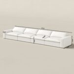 Orvella Off White 4 Seater Sofa