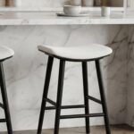 Rivas Black Wood Stool