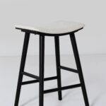 Rivas Black Wood Stool