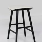 Rivas Black Wood Stool