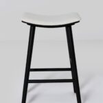 Rivas Black Wood Stool