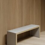 Cortina Ash Grey Microconcrete Indoor Bench