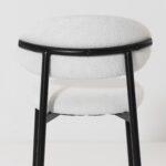 Alto White Boucle Bar Stool