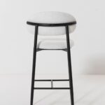 Alto White Boucle Bar Stool
