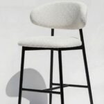 Alto White Boucle Bar Stool