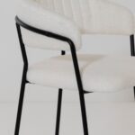 Elita Off White Boucle Bar Stool