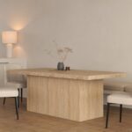 Calypsa Honed Travertine Dining Table
