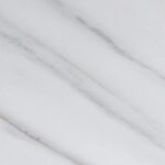 Dakota Bianco Lasa Italian Marble Dining Table with Half Moon Legs