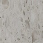 Dakota Bianco Terrazzo Dining Table with Half Moon Legs