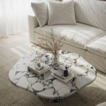 Harlowe Viola Calacatta Irregular Top Coffee Table