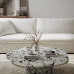 Harlowe Viola Calacatta Irregular Top Coffee Table