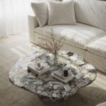 Harlowe White Beauty Marble Irregular Top Coffee Table