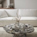 Harlowe White Beauty Marble Irregular Top Coffee Table