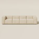 Safa Light Beige 4 Seater Sofa