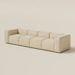 Safa Light Beige 4 Seater Sofa