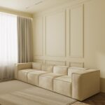 Safa Light Beige 4 Seater Sofa