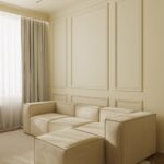 Safa Light Beige Modular 3 Seater Sofa with Ottoman