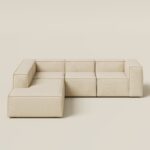 Safa Light Beige 3 Seater Modular Sofa with Chaise