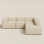 Safa Light Beige 3 Seater Modular Sofa with Chaise