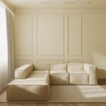 Safa Light Beige 3 Seater Modular Sofa with Chaise