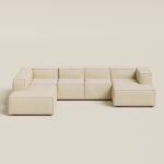 Safa Light Beige L Shaped Sofa
