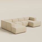 Safa Light Beige L Shaped Sofa
