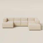 Safa Light Beige L Shaped Sofa