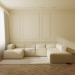Safa Light Beige L Shaped Sofa