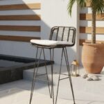 Oswin Outdoor Steel Bar Stool