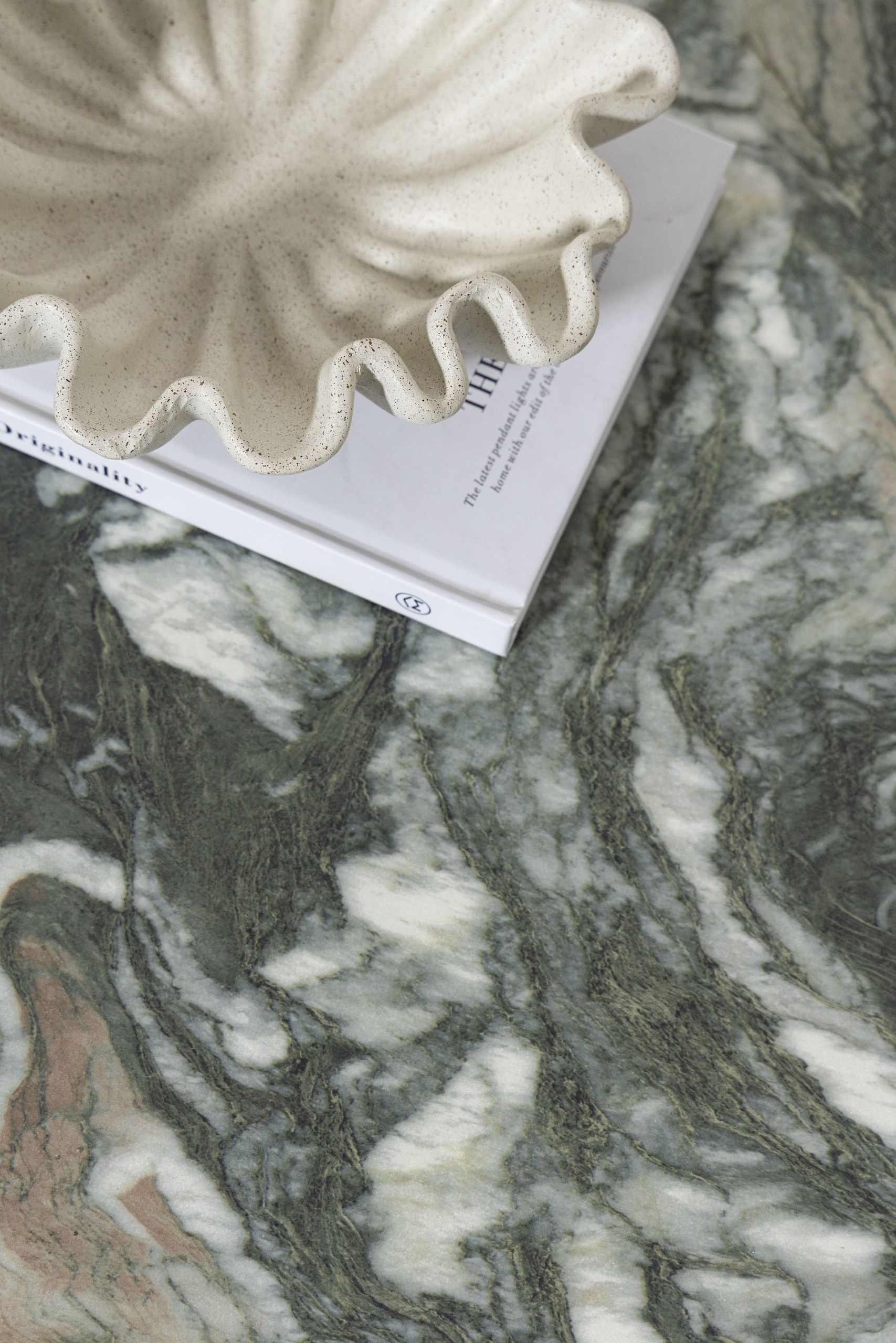 Alto Green Marble Finish Concrete Coffee Table - Image 5