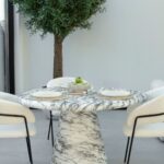 Abigail Calacatta Viola Finish Concrete Dining Table